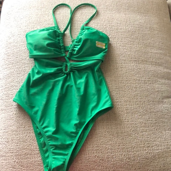 Shade & shore one piece Green swimsuit size S (4-6 )👙 - Picture 1 of 10